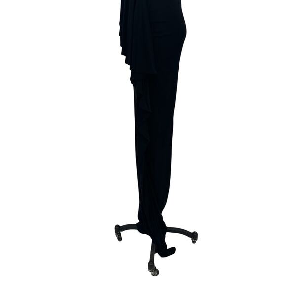 Rickie Freeman For Teri Jon Dress Formal Gown Ruffle Off-Shoulder Black Size 6 - Picture 7 of 13